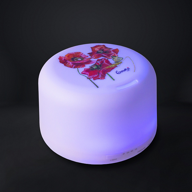 Увлажнитель-ароматизатор воздуха с подсветкой, Aero, 500 ml, белый с логотипом в Волгограде заказать по выгодной цене в кибермаркете AvroraStore