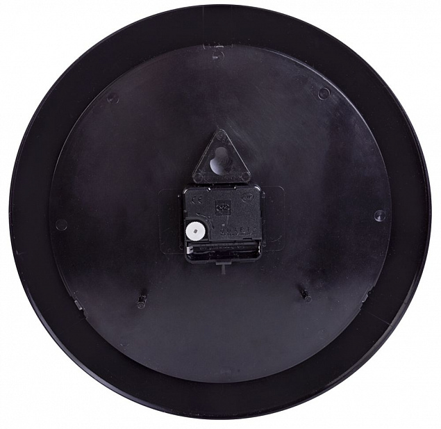 Часы настенные Vivid large, черные с логотипом в Волгограде заказать по выгодной цене в кибермаркете AvroraStore