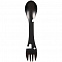 Походный столовый прибор Full Spoon, черный с логотипом в Волгограде заказать по выгодной цене в кибермаркете AvroraStore