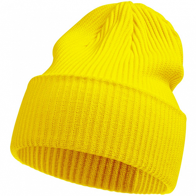 Шапка Franky, желтая с логотипом в Волгограде заказать по выгодной цене в кибермаркете AvroraStore
