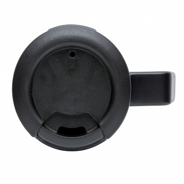 Термокружка с ручкой Coffee-to-go, черный с логотипом в Волгограде заказать по выгодной цене в кибермаркете AvroraStore