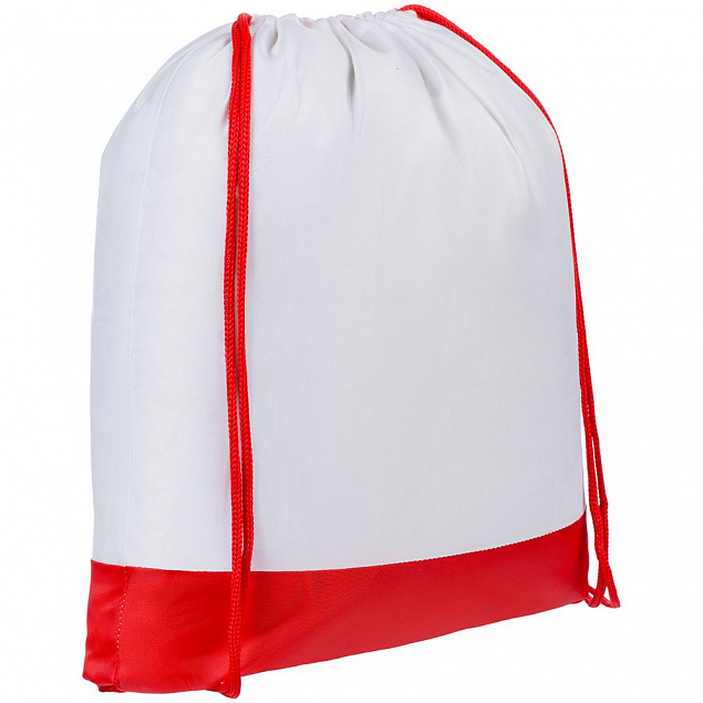 Рюкзак детский Classna, белый с красным с логотипом в Волгограде заказать по выгодной цене в кибермаркете AvroraStore