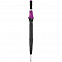 Зонт-трость Highlight, черный с фиолетовым с логотипом в Волгограде заказать по выгодной цене в кибермаркете AvroraStore