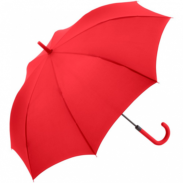 Зонт-трость Fashion, красный с логотипом в Волгограде заказать по выгодной цене в кибермаркете AvroraStore