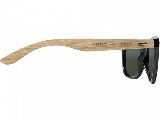 Hiru, зеркальные поляризованные солнцезащитные очки в оправе из переработанного PET-пластика/дерева в подарочной коробке, дерево с логотипом в Волгограде заказать по выгодной цене в кибермаркете AvroraStore