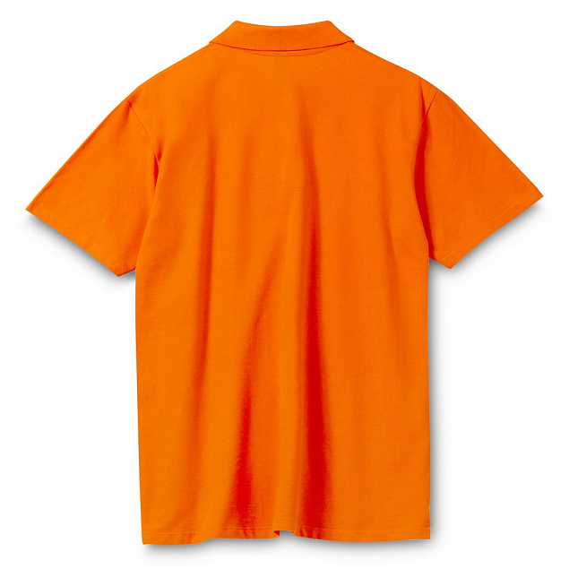 Рубашка поло мужская SPRING 210, оранжевая с логотипом в Волгограде заказать по выгодной цене в кибермаркете AvroraStore