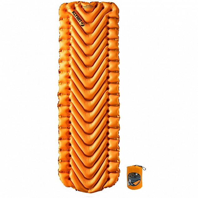 Надувной коврик Insulated Static V Lite, оранжевый с логотипом в Волгограде заказать по выгодной цене в кибермаркете AvroraStore