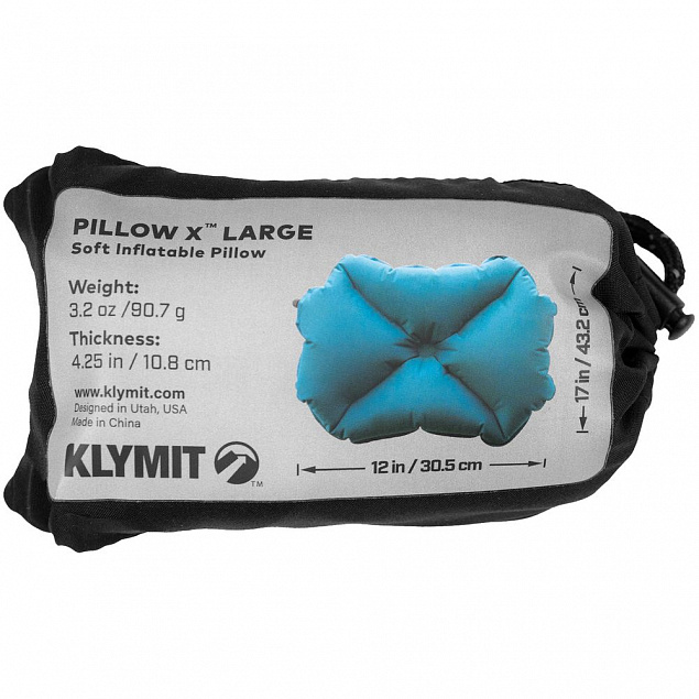 Надувная подушка Pillow X Large, бирюзовая с логотипом в Волгограде заказать по выгодной цене в кибермаркете AvroraStore