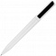 Ручка шариковая Split Neon, белая с черным с логотипом в Волгограде заказать по выгодной цене в кибермаркете AvroraStore