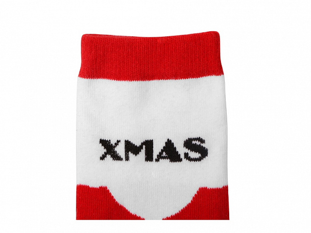 Набор носков с рождественской символикой в мешке мужские, 2 пары, красный с логотипом в Волгограде заказать по выгодной цене в кибермаркете AvroraStore