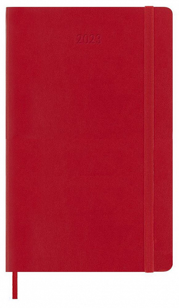 Еженедельник Moleskine Classic Soft Large, красный с логотипом в Волгограде заказать по выгодной цене в кибермаркете AvroraStore