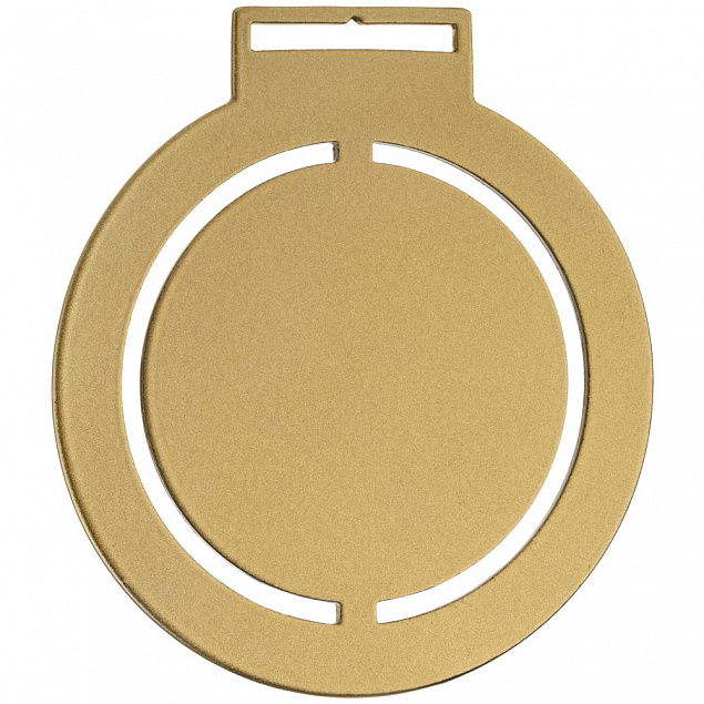 Медаль Steel Rond, золотистая с логотипом в Волгограде заказать по выгодной цене в кибермаркете AvroraStore