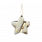 Ёлочная игрушка Звездочка (белый с золотым ) с логотипом в Волгограде заказать по выгодной цене в кибермаркете AvroraStore