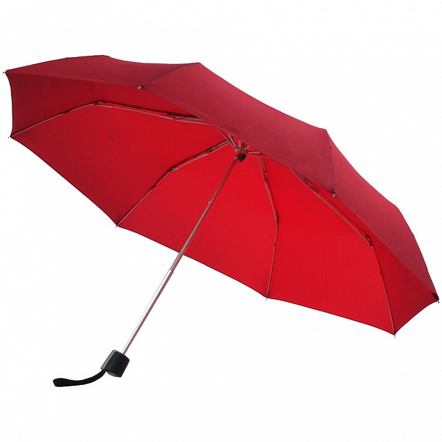 Зонт складной Fiber Alu Light, красный с логотипом в Волгограде заказать по выгодной цене в кибермаркете AvroraStore