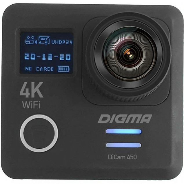 Экшн-камера Digma DiCam 450, черная с логотипом в Волгограде заказать по выгодной цене в кибермаркете AvroraStore