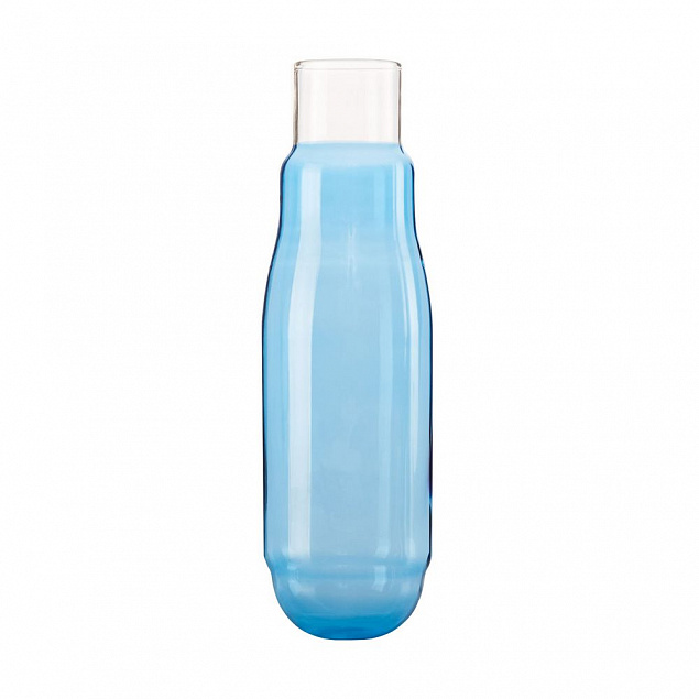 Бутылка для воды Zoku, голубая с логотипом в Волгограде заказать по выгодной цене в кибермаркете AvroraStore