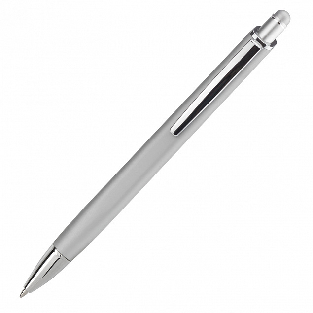Шариковая ручка Quattro, серебряная с логотипом в Волгограде заказать по выгодной цене в кибермаркете AvroraStore