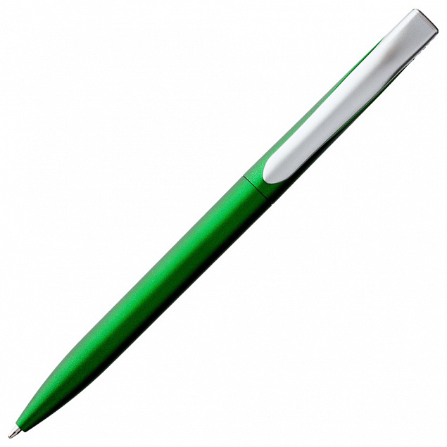 Ручка шариковая Pin Silver, зеленая с логотипом в Волгограде заказать по выгодной цене в кибермаркете AvroraStore