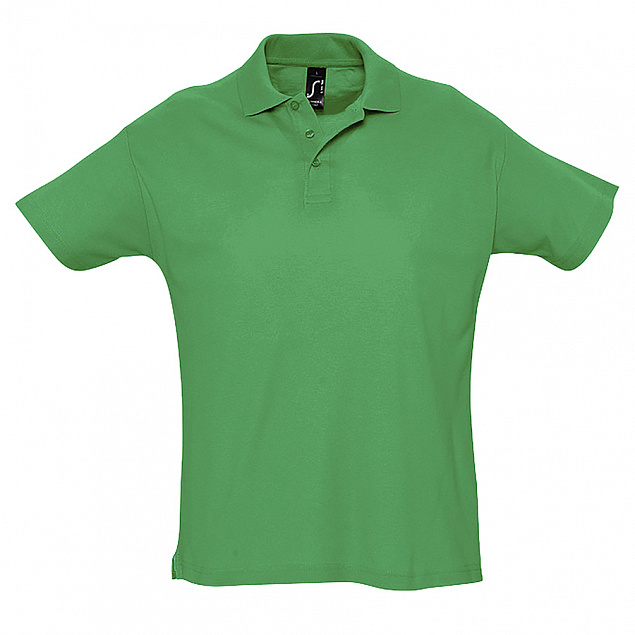 Поло мужское SUMMER II, ярко-зеленый, XS, 100% хлопок, 170 г/м2 с логотипом в Волгограде заказать по выгодной цене в кибермаркете AvroraStore
