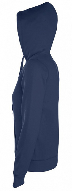 Толстовка женская на молнии с капюшоном Seven Women 290, темно-синяя с логотипом в Волгограде заказать по выгодной цене в кибермаркете AvroraStore