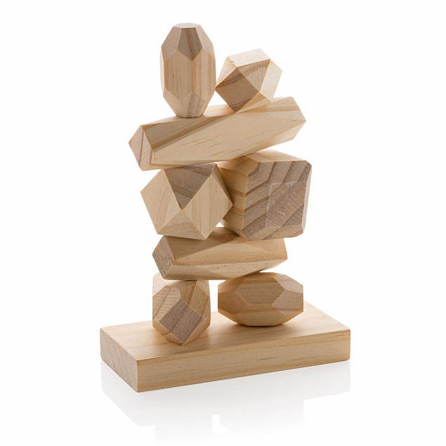 Набор деревянных балансирующих камней Ukiyo Crios с логотипом в Волгограде заказать по выгодной цене в кибермаркете AvroraStore