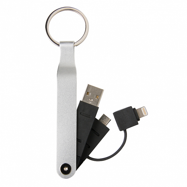 USB-кабель MFi 2 в 1 с логотипом в Волгограде заказать по выгодной цене в кибермаркете AvroraStore