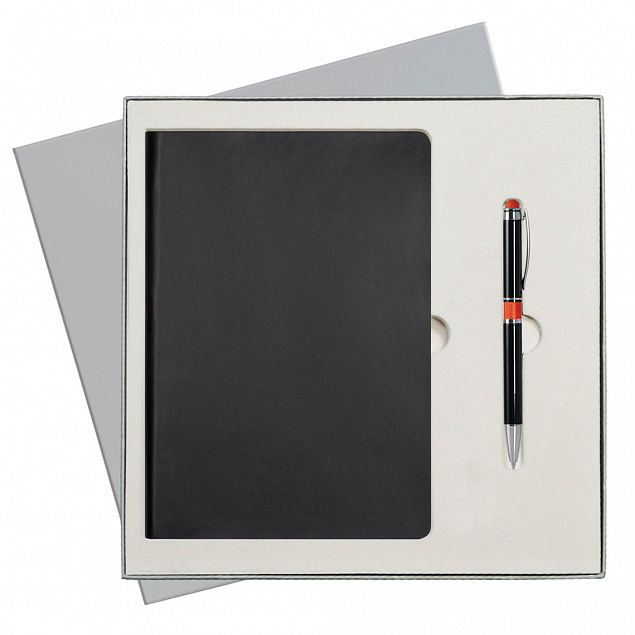Подарочный набор Portobello/Latte черный-2 (Ежедневник недат А5, Ручка) беж. ложемент с логотипом в Волгограде заказать по выгодной цене в кибермаркете AvroraStore