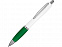 Ручка шариковая Nash, белый/зеленый, черные чернила с логотипом в Волгограде заказать по выгодной цене в кибермаркете AvroraStore