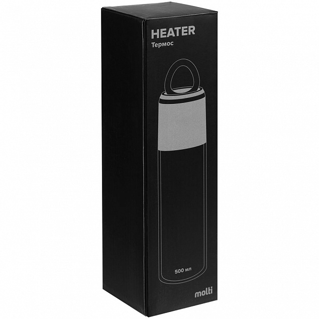 Термос Heater, синий с логотипом в Волгограде заказать по выгодной цене в кибермаркете AvroraStore