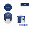 Беспроводная Bluetooth колонка "Echo", белый/темно-синий покрытие soft touch