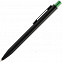 Ручка шариковая Chromatic, черная с зеленым с логотипом в Волгограде заказать по выгодной цене в кибермаркете AvroraStore