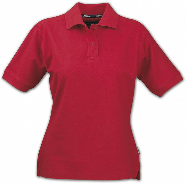 Рубашка поло женская SEMORA, красная с логотипом в Волгограде заказать по выгодной цене в кибермаркете AvroraStore