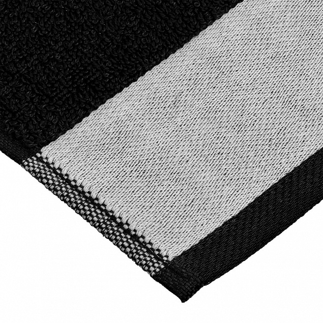 Полотенце Etude, среднее, черное с логотипом в Волгограде заказать по выгодной цене в кибермаркете AvroraStore