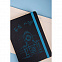 Ежедневник недатированный Ray, А5, черный/голубой, кремовый блок, без обреза с логотипом в Волгограде заказать по выгодной цене в кибермаркете AvroraStore
