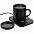 Кружка с подогревом и беспроводной зарядкой Dual Base Plus, черная с логотипом в Волгограде заказать по выгодной цене в кибермаркете AvroraStore