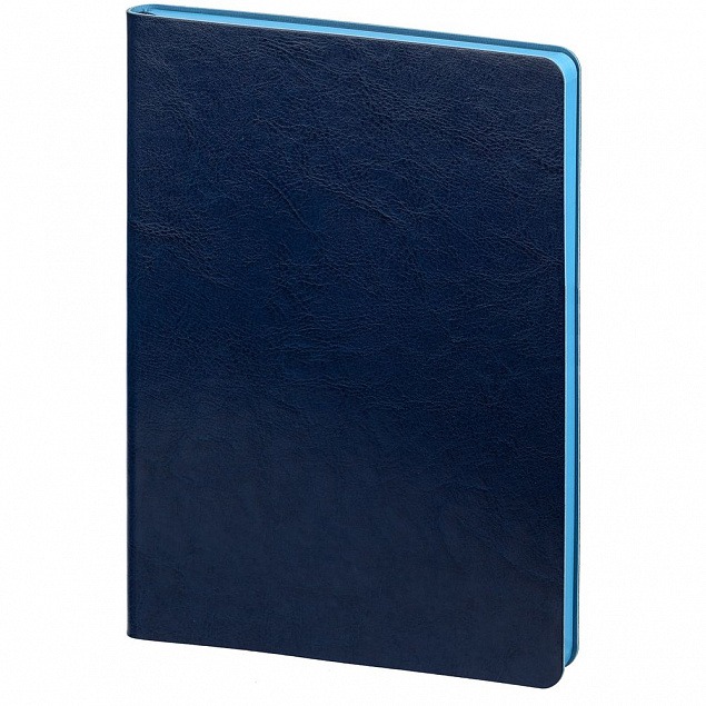 Ежедневник Slip, недатированный, сине-голубой с логотипом в Волгограде заказать по выгодной цене в кибермаркете AvroraStore