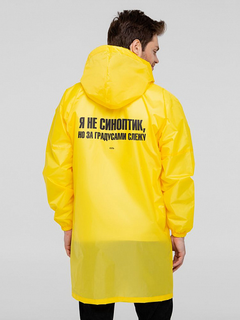 Дождевик «Я не синоптик», желтый с логотипом в Волгограде заказать по выгодной цене в кибермаркете AvroraStore