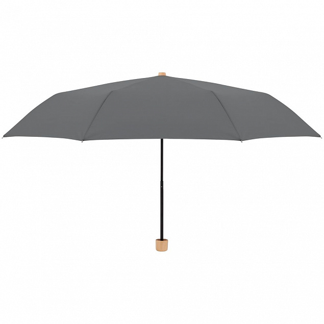 Зонт складной Nature Mini, серый с логотипом в Волгограде заказать по выгодной цене в кибермаркете AvroraStore