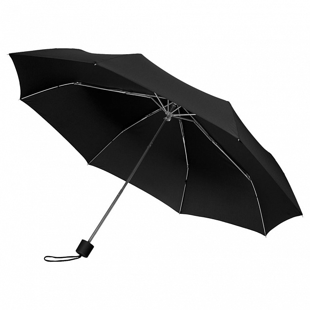 Зонт складной Unit Light, черный с логотипом в Волгограде заказать по выгодной цене в кибермаркете AvroraStore