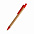 Шариковая ручка NATURAL BIO - Красный PP с логотипом в Волгограде заказать по выгодной цене в кибермаркете AvroraStore