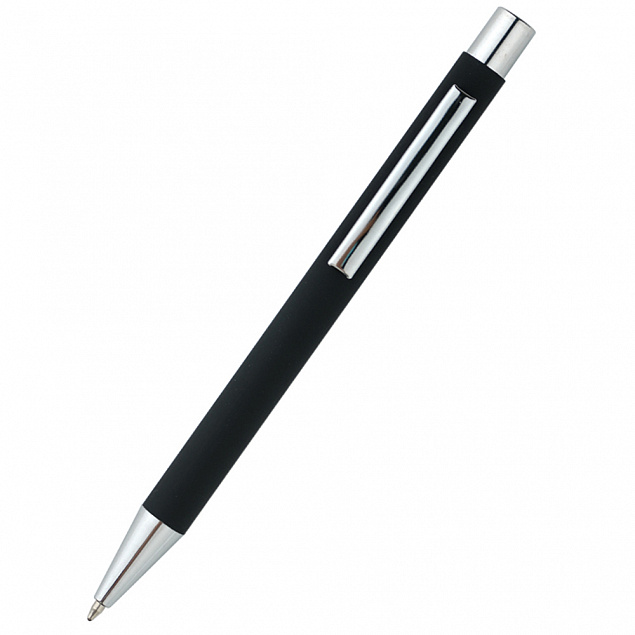 Ручка металлическая Rebecca - Черный AA с логотипом в Волгограде заказать по выгодной цене в кибермаркете AvroraStore