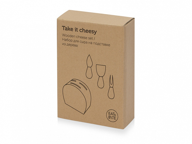 Набор из ножей для сыра на подставке Take it cheesy с логотипом в Волгограде заказать по выгодной цене в кибермаркете AvroraStore