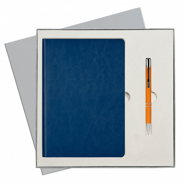 Подарочный набор Portobello/River Side синий (Ежедневник недат А5, Ручка) беж. ложемент с логотипом в Волгограде заказать по выгодной цене в кибермаркете AvroraStore