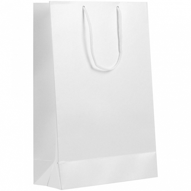 Пакет бумажный «Блеск», средний, белый с логотипом в Волгограде заказать по выгодной цене в кибермаркете AvroraStore