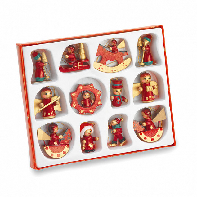 Новогодний набор из 12 игрушек с логотипом в Волгограде заказать по выгодной цене в кибермаркете AvroraStore