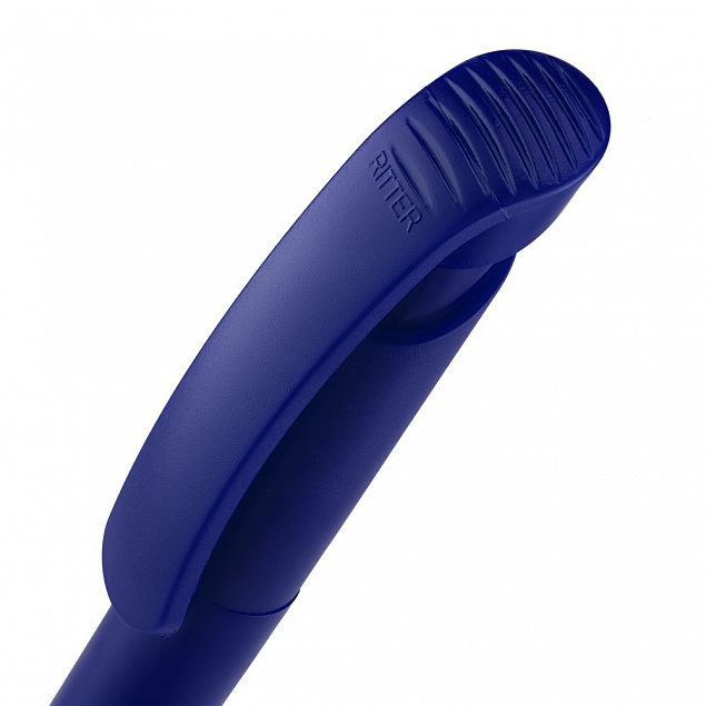 Ручка шариковая Clear Solid, синяя с логотипом в Волгограде заказать по выгодной цене в кибермаркете AvroraStore