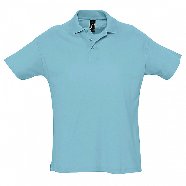 Рубашка поло мужская SUMMER II, бирюзовый, 2XL, 100% хлопок, 170 г/м2 с логотипом в Волгограде заказать по выгодной цене в кибермаркете AvroraStore