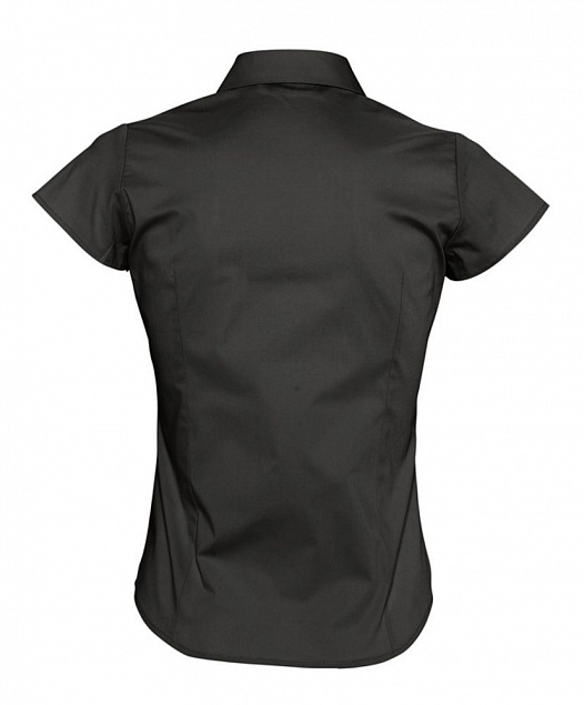 Рубашка женская с коротким рукавом EXCESS, черная с логотипом в Волгограде заказать по выгодной цене в кибермаркете AvroraStore
