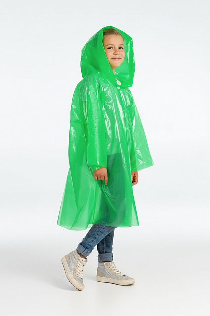Дождевик-плащ детский BrightWay Kids, зеленый с логотипом в Волгограде заказать по выгодной цене в кибермаркете AvroraStore