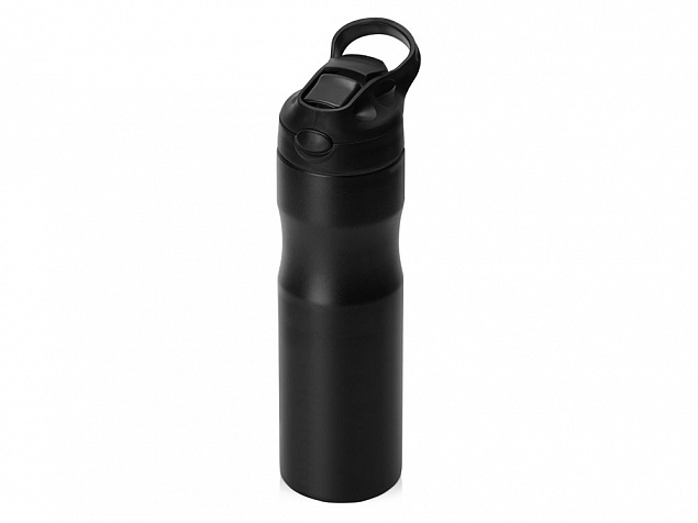 Бутылка для воды Hike Waterline, нерж сталь, 850 мл, черный с логотипом в Волгограде заказать по выгодной цене в кибермаркете AvroraStore